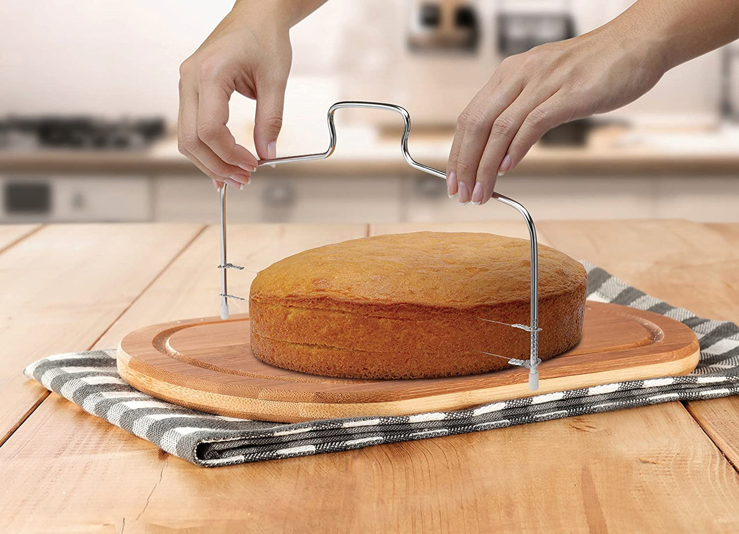 CakeTrancheur™ - Outils de coupe de gâteau en métal | Pâtisserie - La Toque à Dom